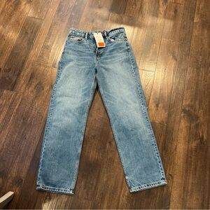 Zara Women's High Rise, Mom Leg, Ankle, Rigid Jeans Blue Denim Size 6